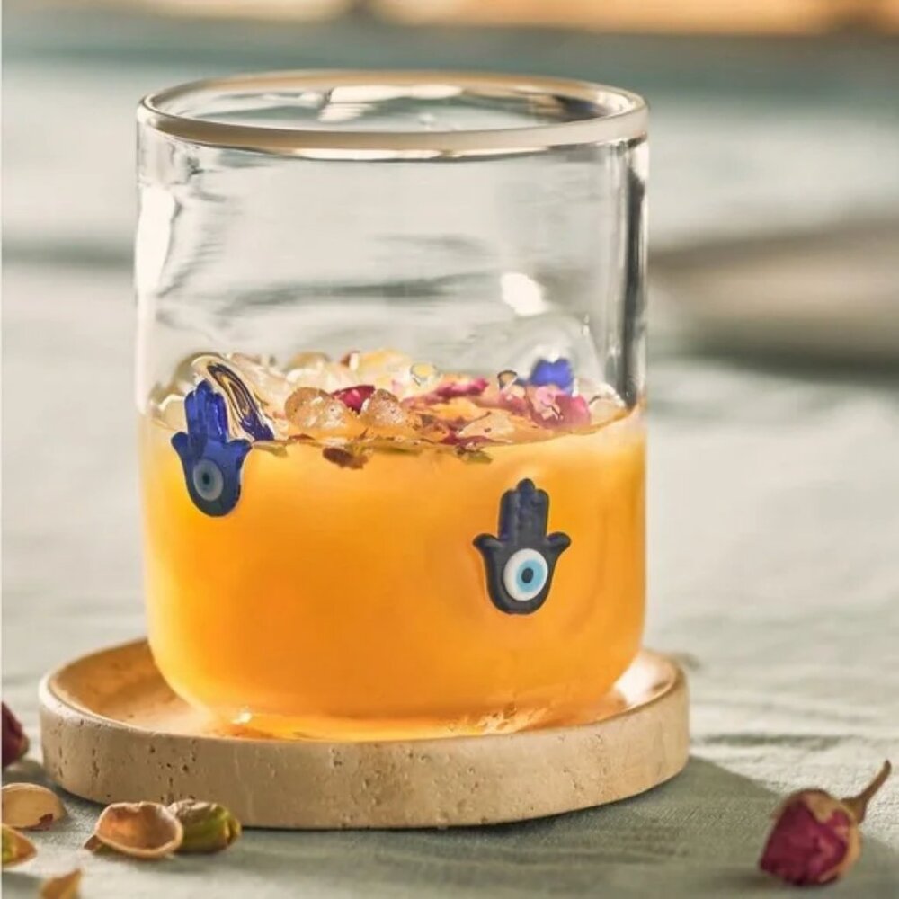 Anthropologie Hamsa Juice Glass
